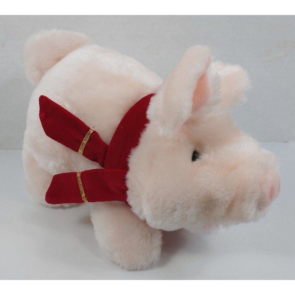VTG Iwaya Corp.: Pink Pig w/ Scarf - 9in. Robotic Pig w/ Sounds & Movement 1986